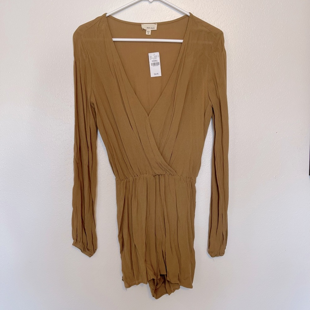 Wet seal mustard color romper size extra small